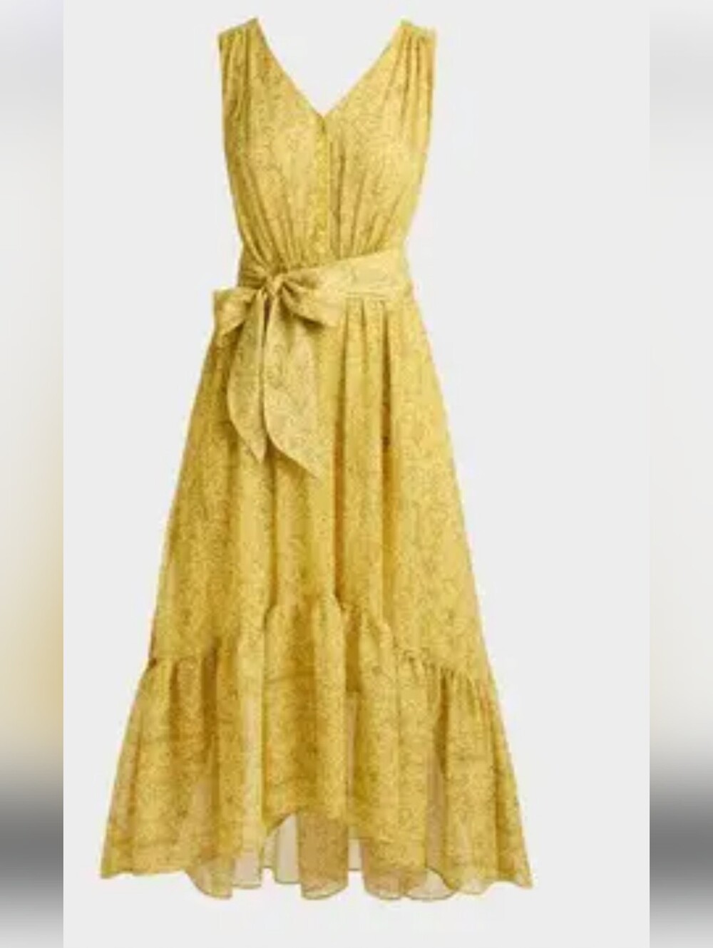 Santorelli Lanita Paisley-Print Crinkle Georgette Midi Dress